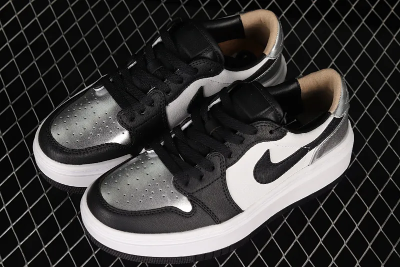 All categories Air Jordan Jordan series basketball shoes Air Jordan 1 Low Z version Air Jordan 1 Elevate Low SE "Wolf Grey" Little AJ first layer thick sole retro basketball shoes DQ8561-001